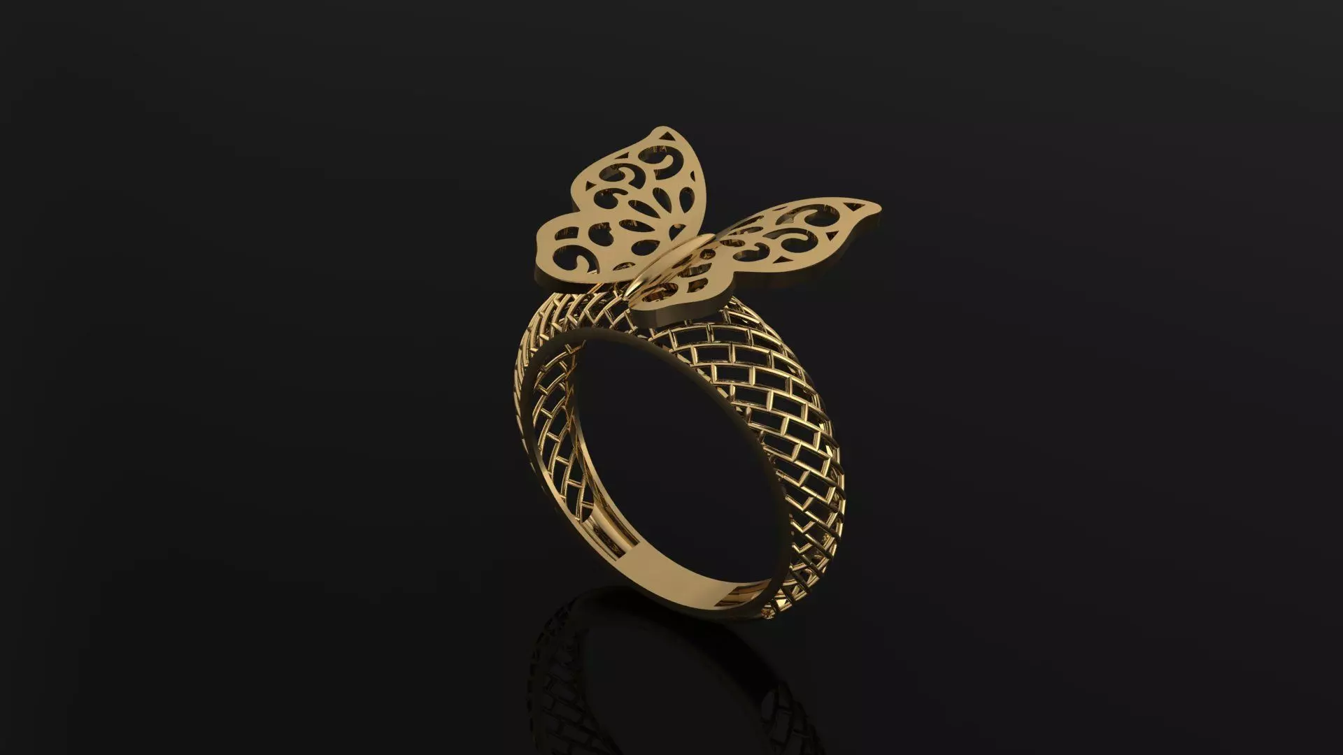 Fusion Butterfly Ring 3D model_1