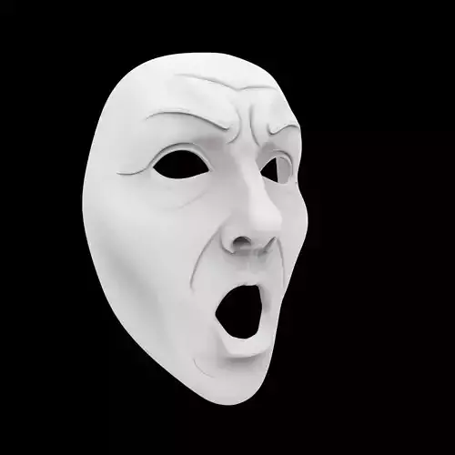 Surprised Expression Mask 3D Print Model