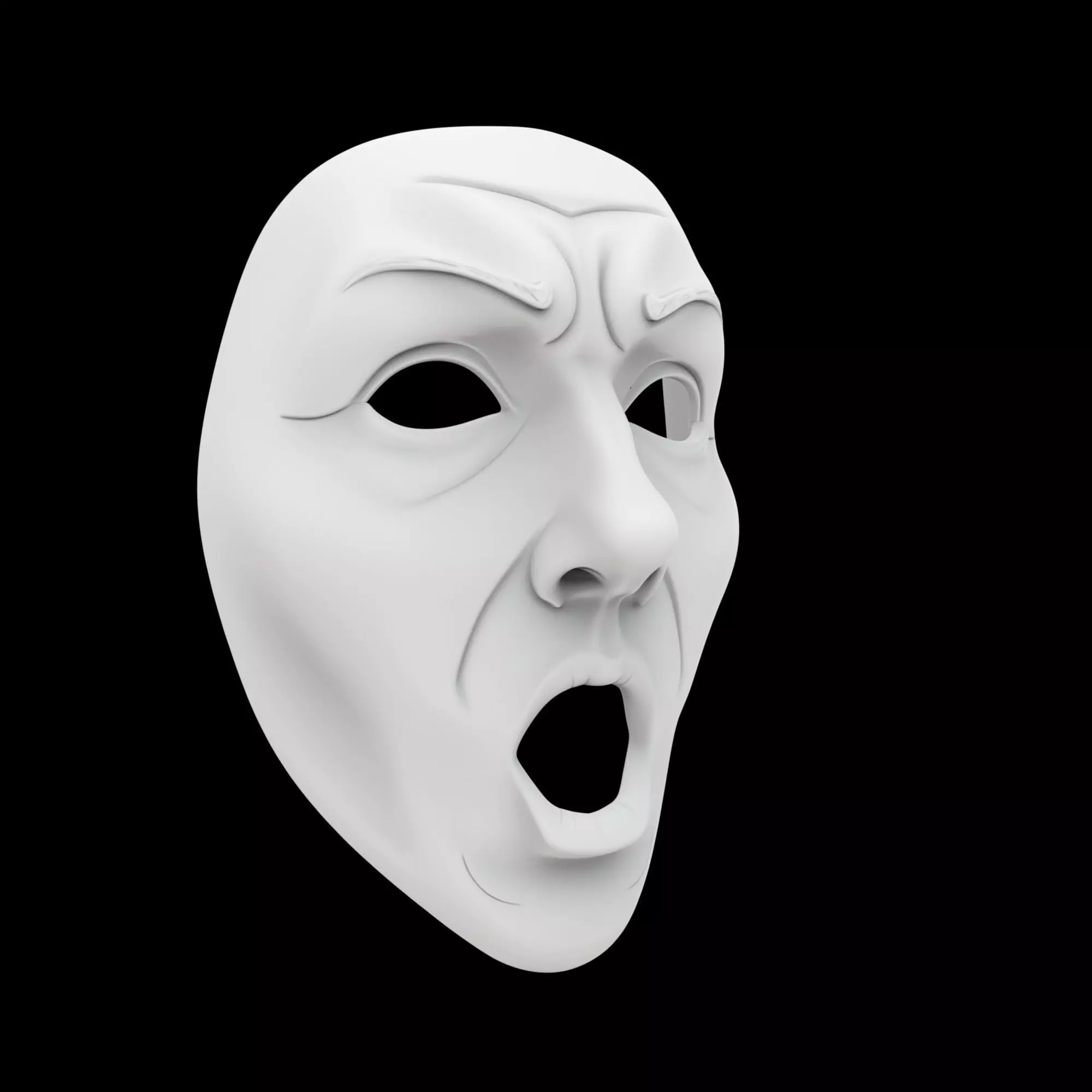 Surprised Expression Mask 3D Print Model 3D print model