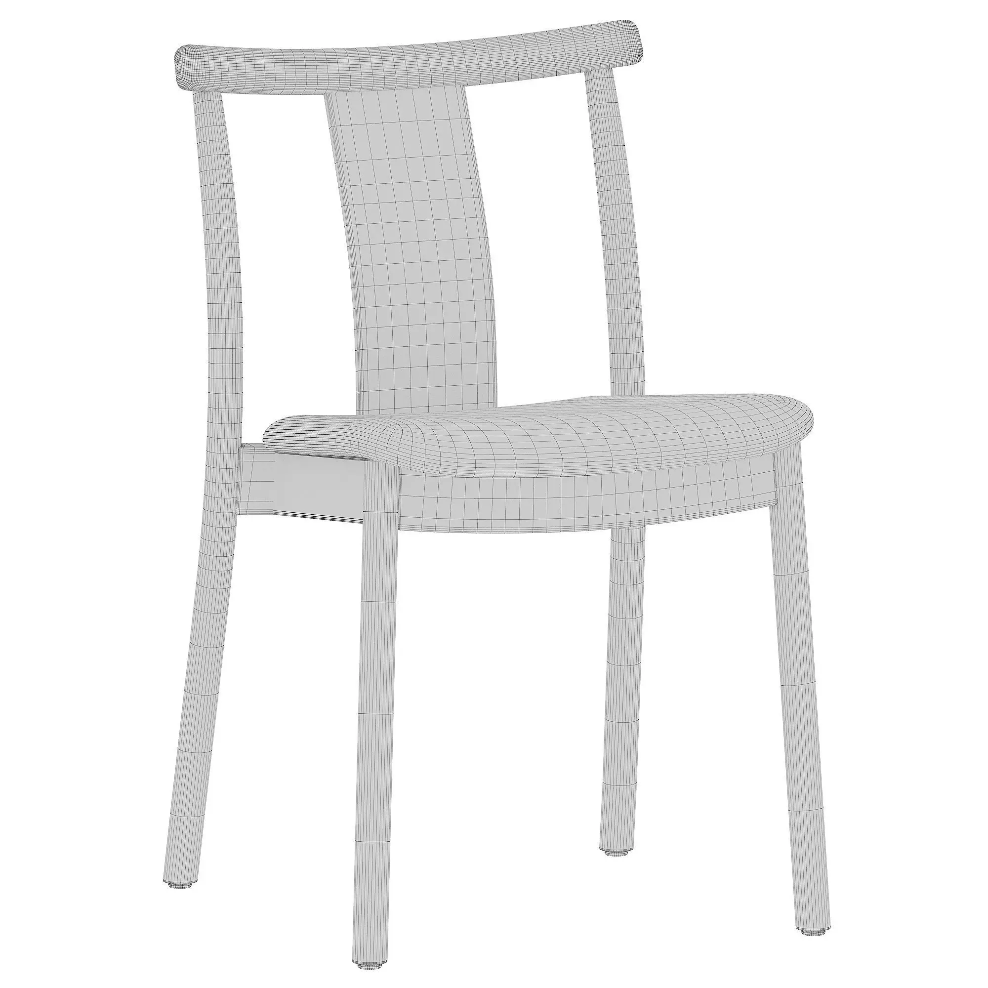 Merkur Dining Chair Low-poly 3D model_2