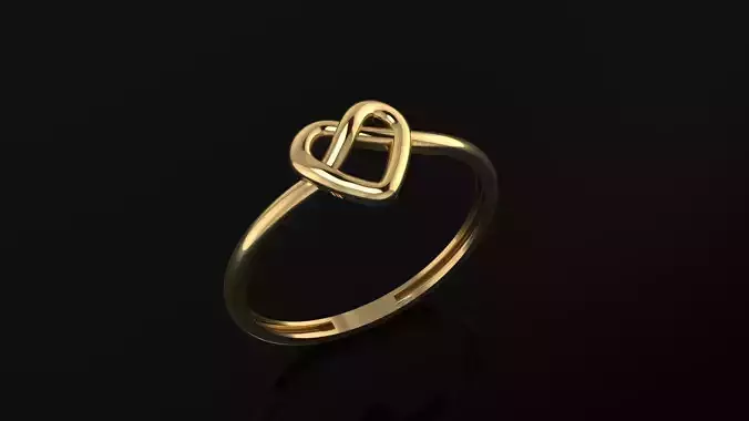 Minimalist heart ring