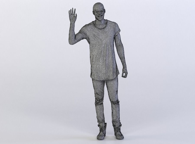 Andrew 0318 Man Standing, Waving