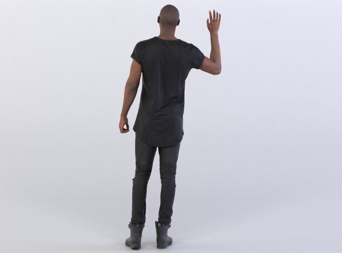 3d andrew 0318 man standing waving cgtrader