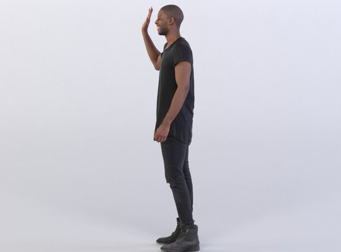 Andrew 0318 Man Standing, Waving