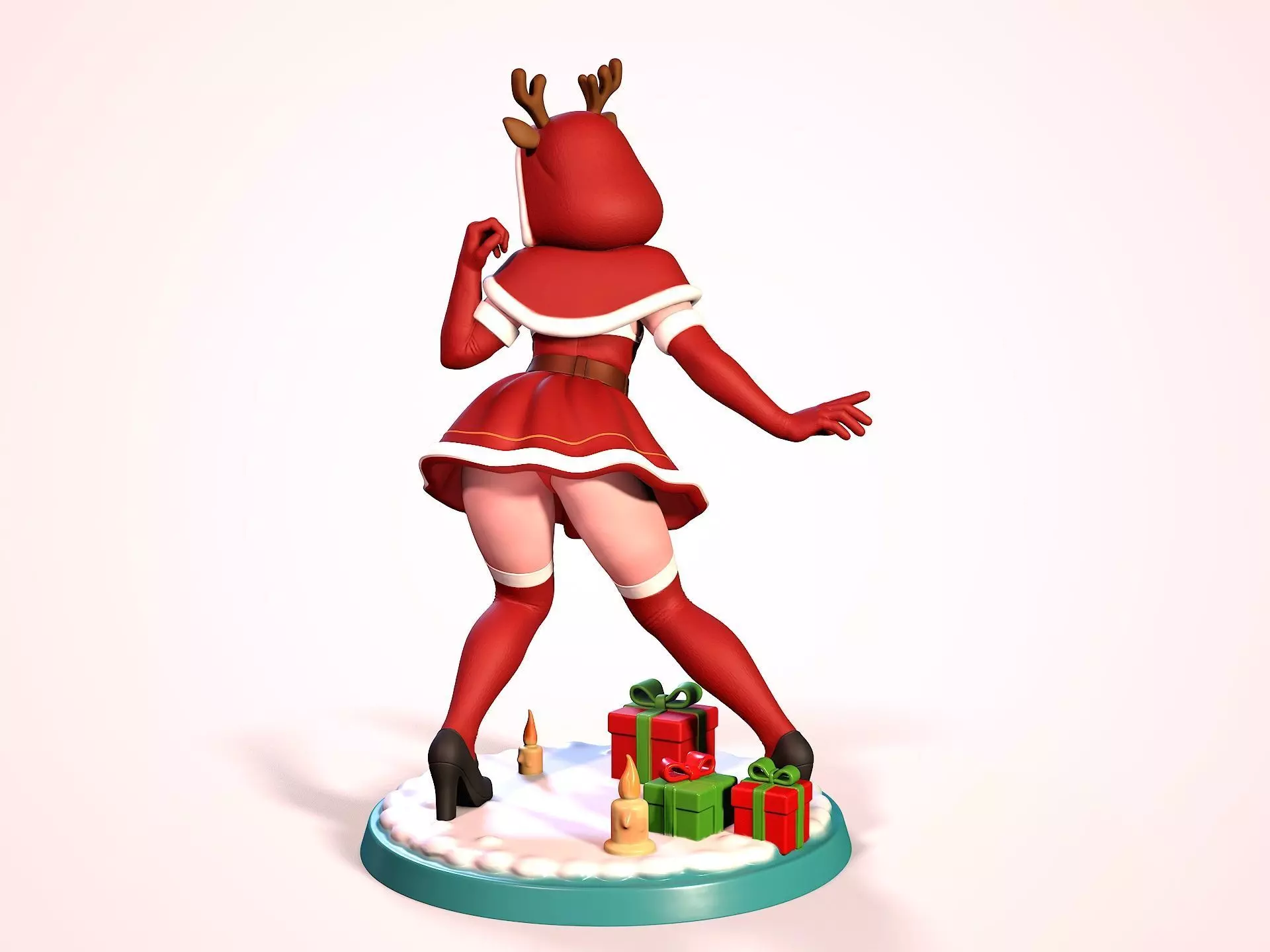Christmas girl 3D print model_2