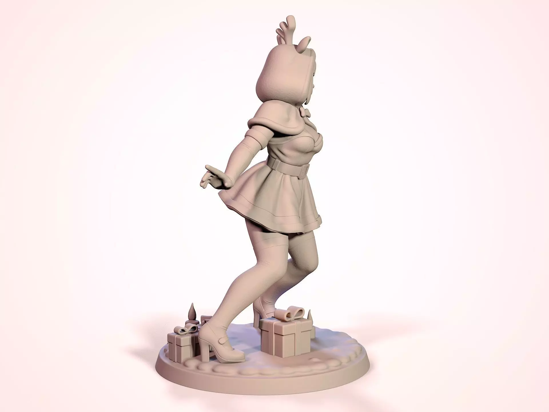 Christmas girl 3D print model_9