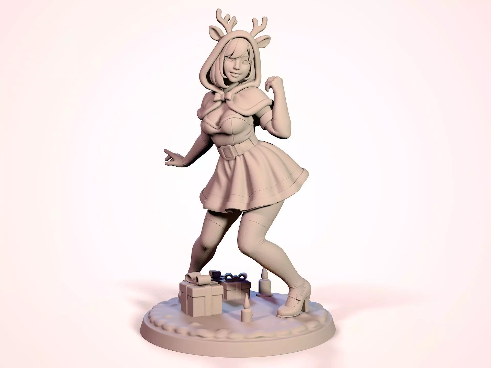 Christmas girl 3D print model_6