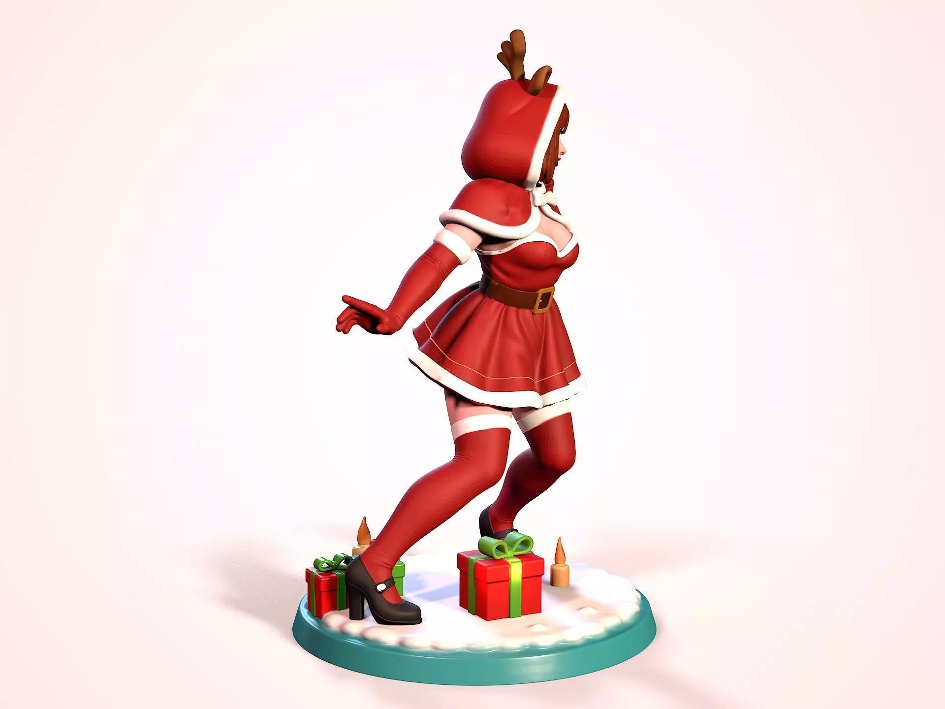 Christmas girl 3D print model_3