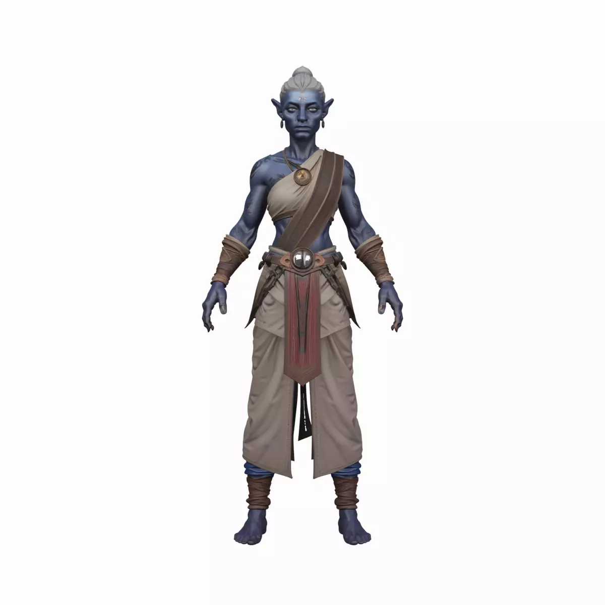 Intricate 3D Model of Artistic Blood Elf Jewelcrafter in World  3D model_12