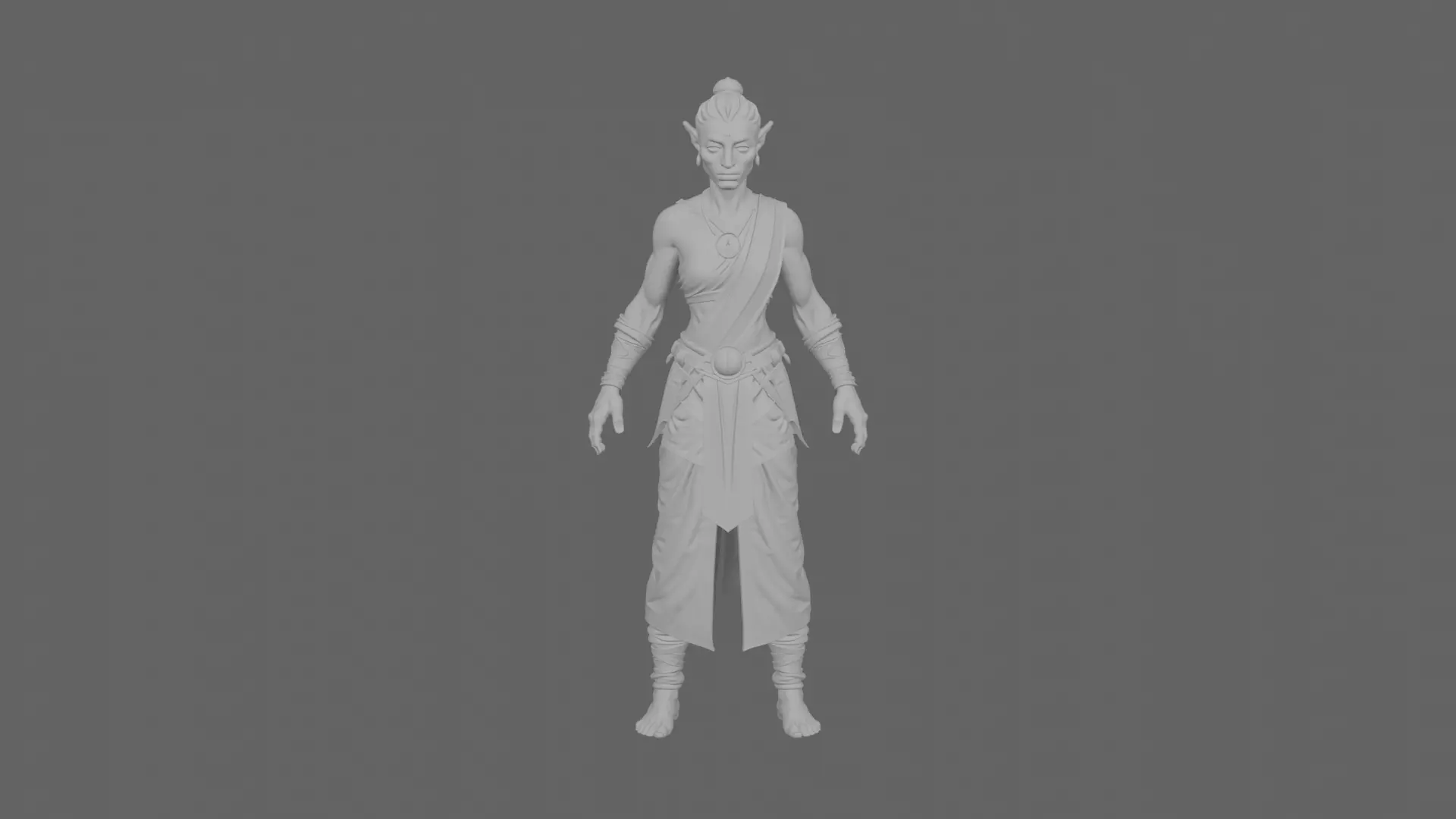 Intricate 3D Model of Artistic Blood Elf Jewelcrafter in World  3D model_13