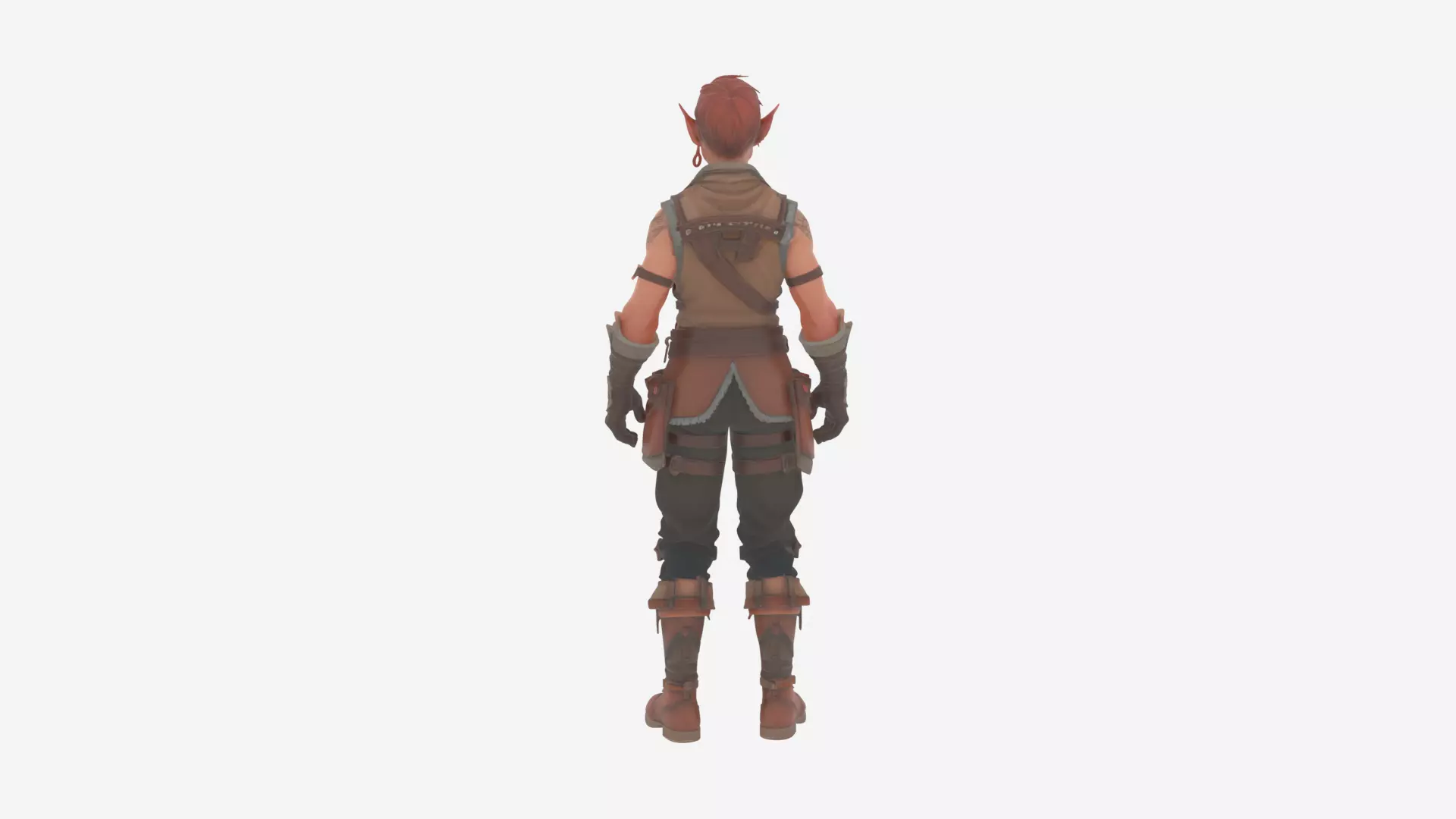 Intricate 3D Model of Artistic Blood Elf Jewelcrafter in World  3D model_3