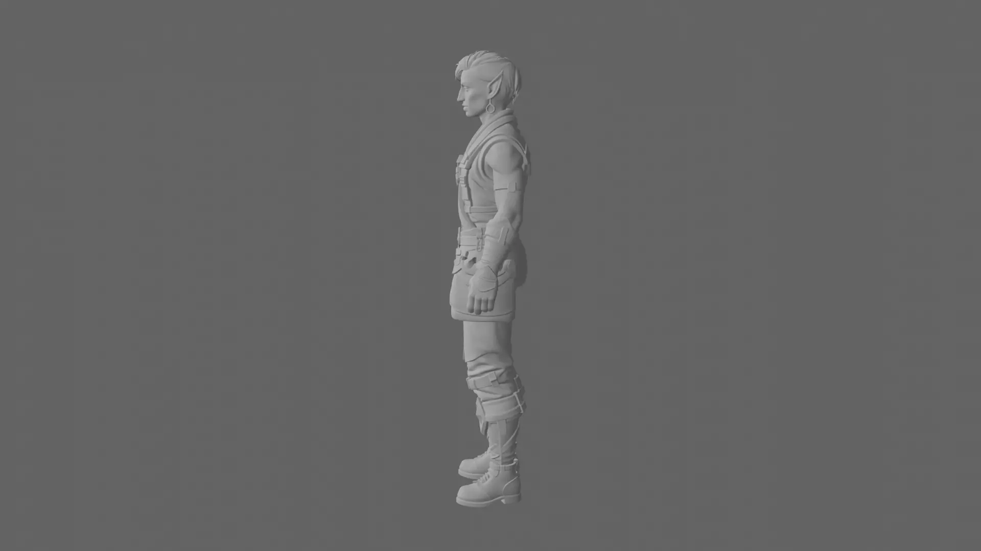 Intricate 3D Model of Artistic Blood Elf Jewelcrafter in World  3D model_7