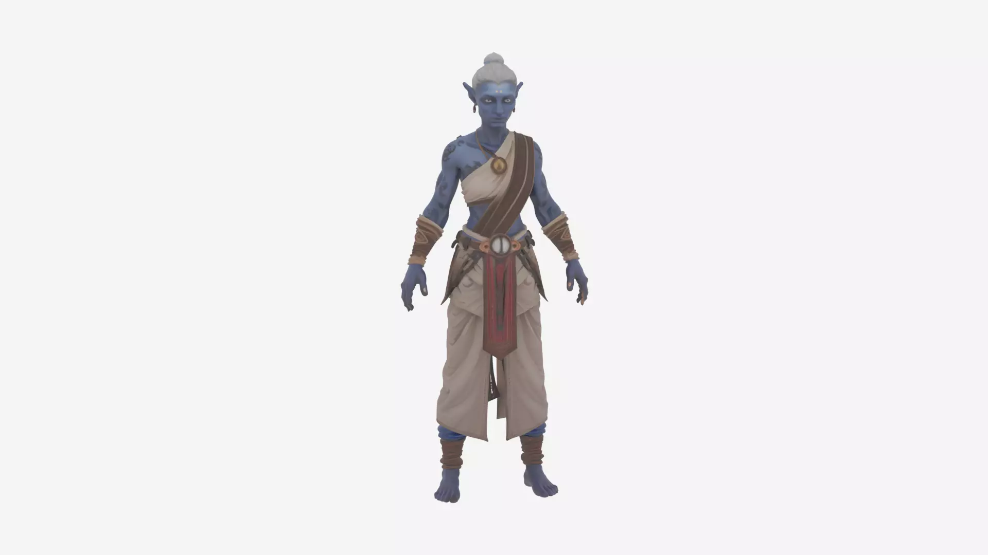 Intricate 3D Model of Artistic Blood Elf Jewelcrafter in World  3D model_8