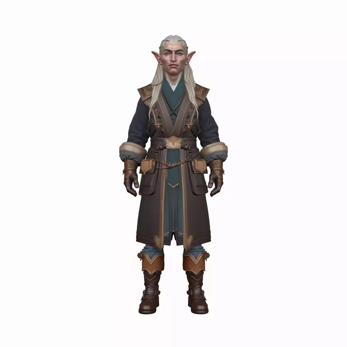 Intricate 3D Model of Artistic Blood Elf Jewelcrafter in World  3D model_19