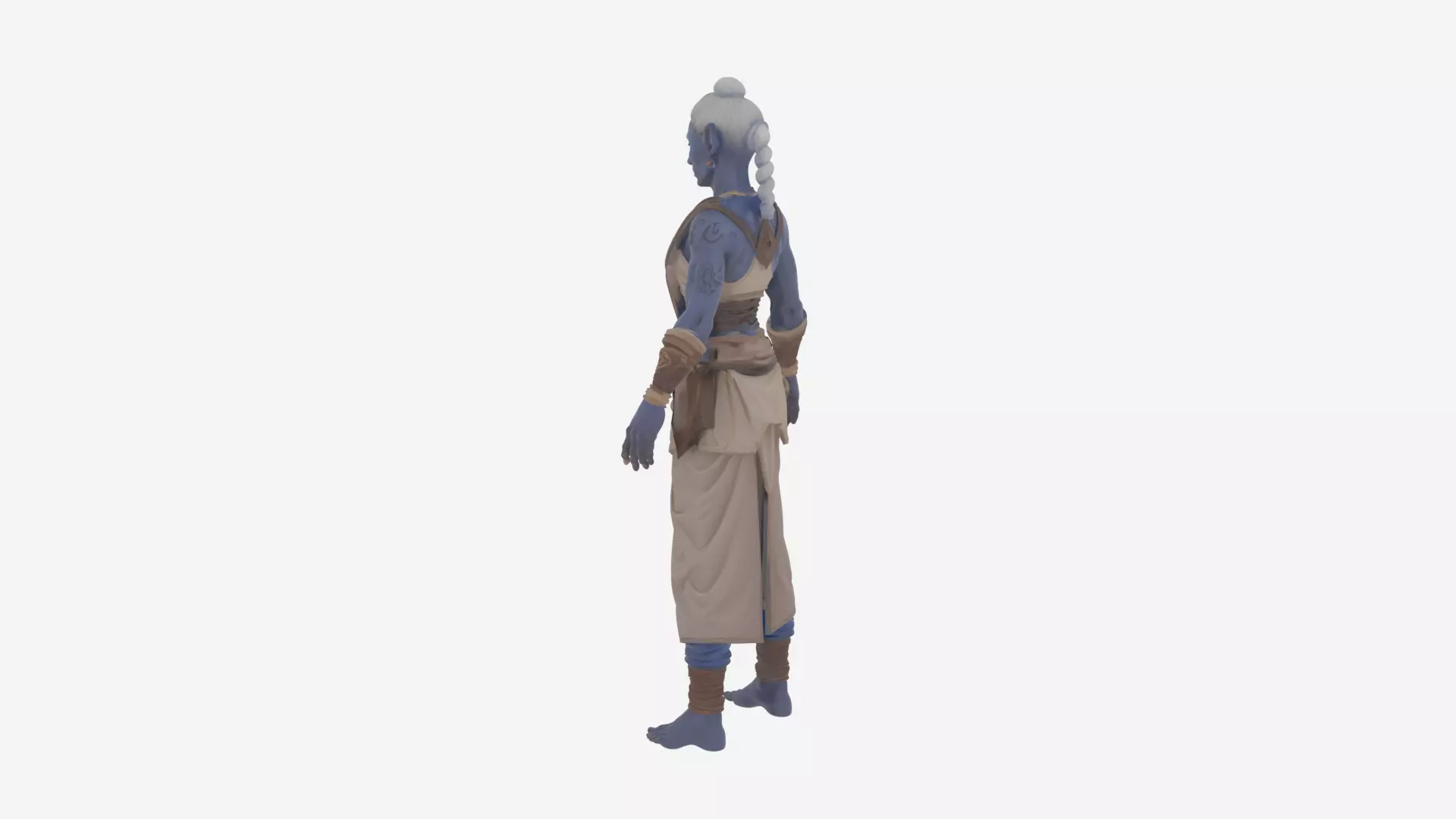 Intricate 3D Model of Artistic Blood Elf Jewelcrafter in World  3D model_11