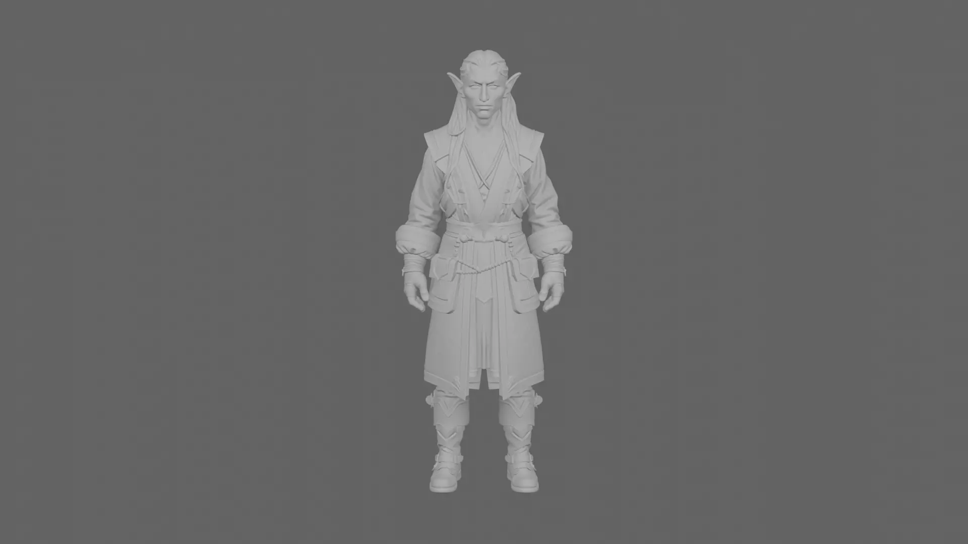 Intricate 3D Model of Artistic Blood Elf Jewelcrafter in World  3D model_20
