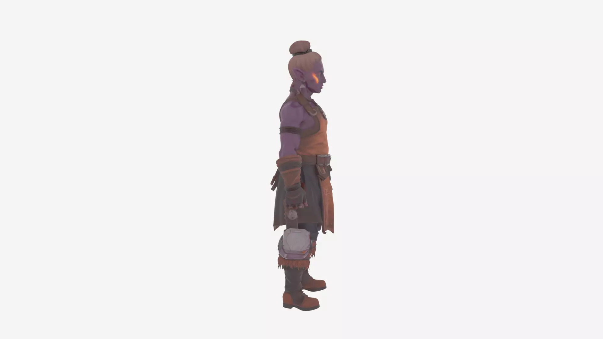 Intricate 3D Model of Artistic Blood Elf Jewelcrafter in World  3D model_23