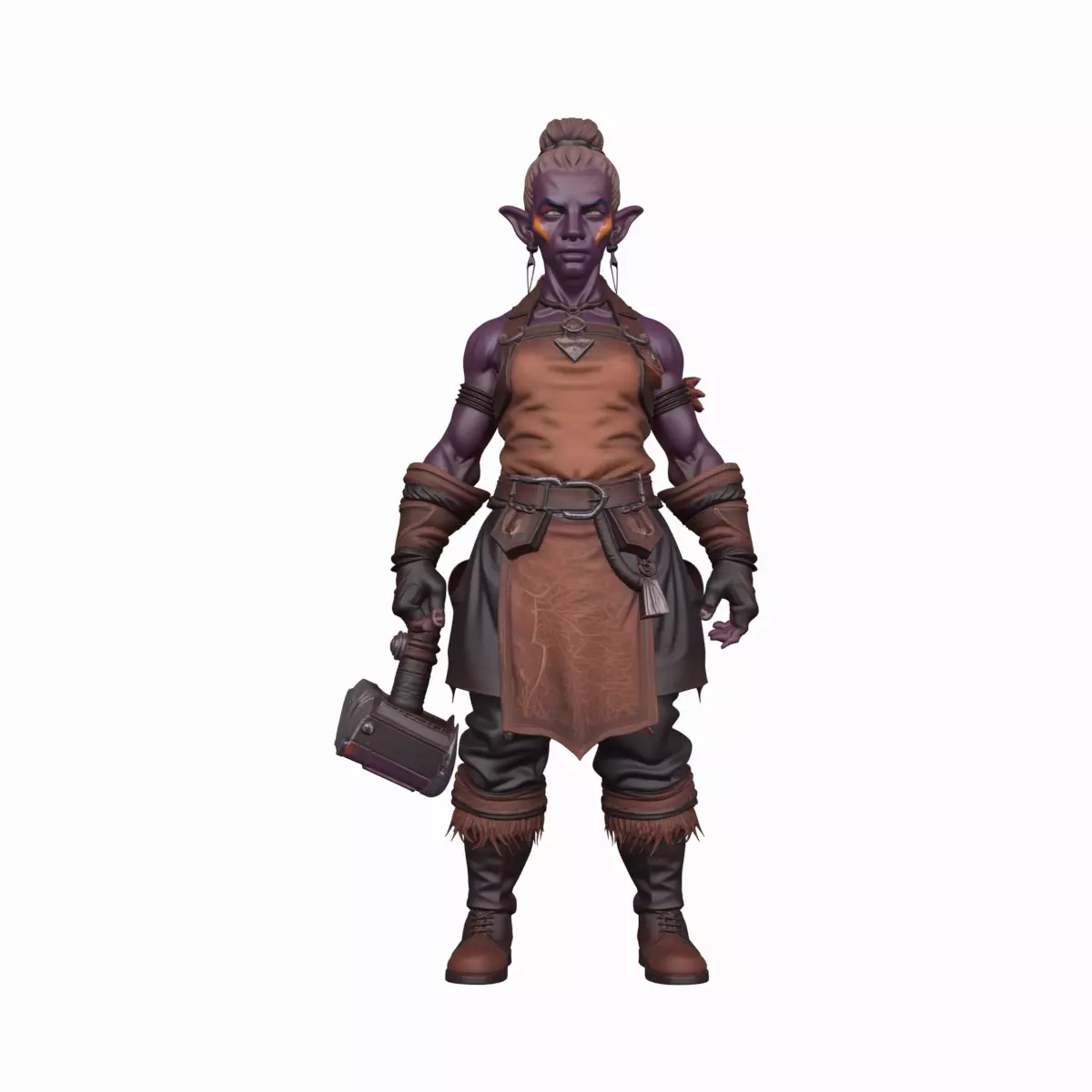 Intricate 3D Model of Artistic Blood Elf Jewelcrafter in World  3D model_26