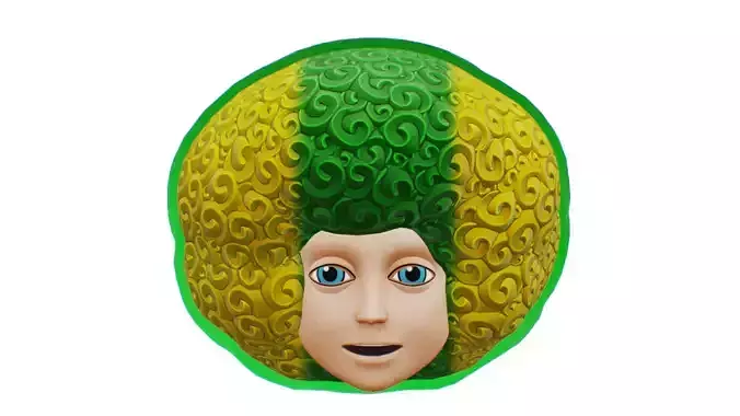 Afro Hairstyle - Unisex Clown Hair - Haircute Strip Wig 