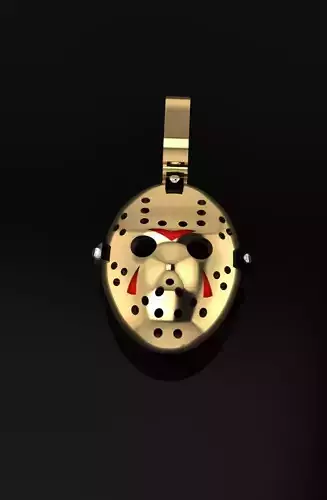 JASON MASK PENDANT GOLD