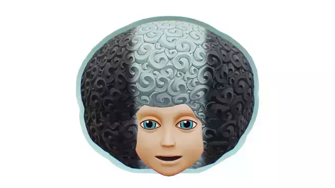 Afro Hairstyle - Unisex Clown Hair - Haircute Strip Wig 