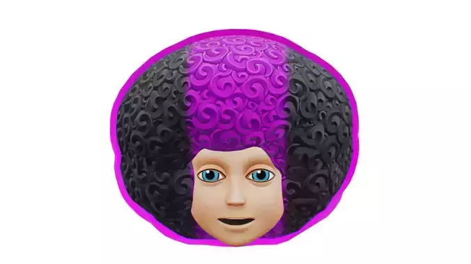 Afro Hairstyle - Unisex Clown Hair - Haircute Strip Wig