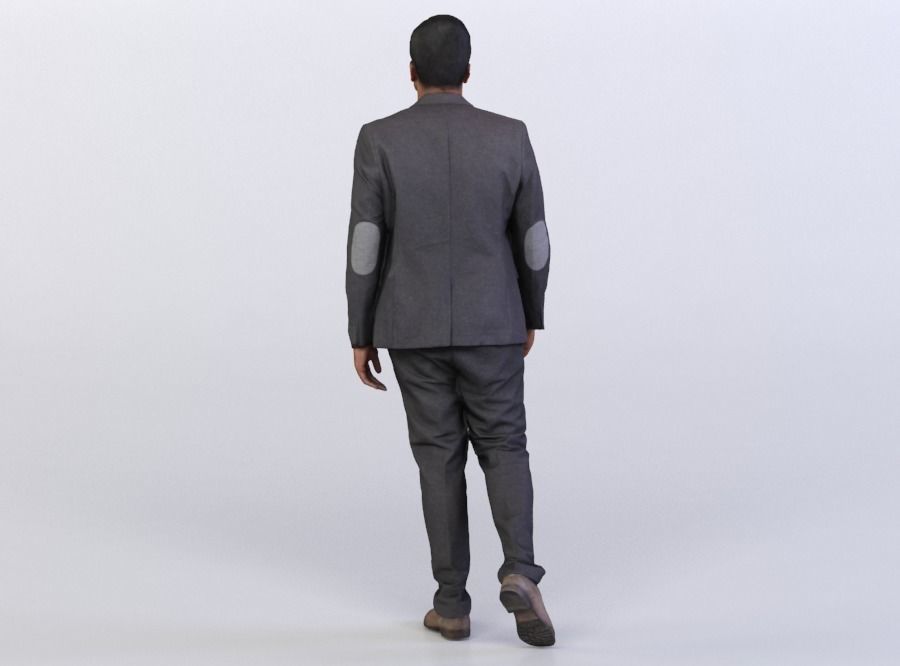 Amir 0091 Man in a Suit Walking towards Camera 3D model_2