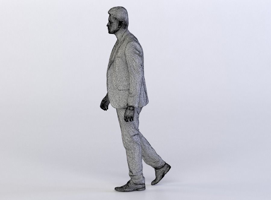 Amir 0091 Man in a Suit Walking towards Camera 3D model_5