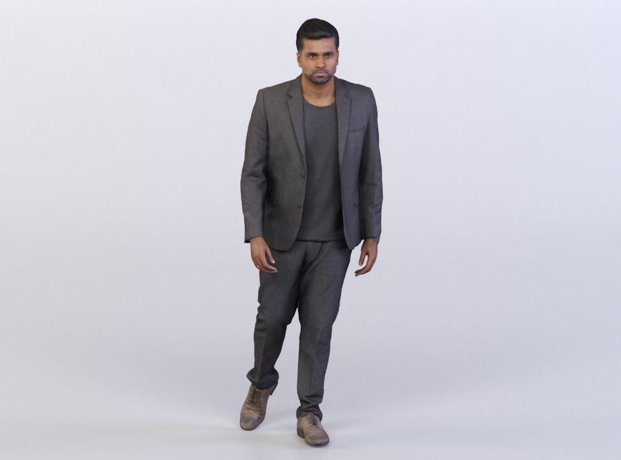 Amir 0091 Man in a Suit Walking towards Camera 3D model_0