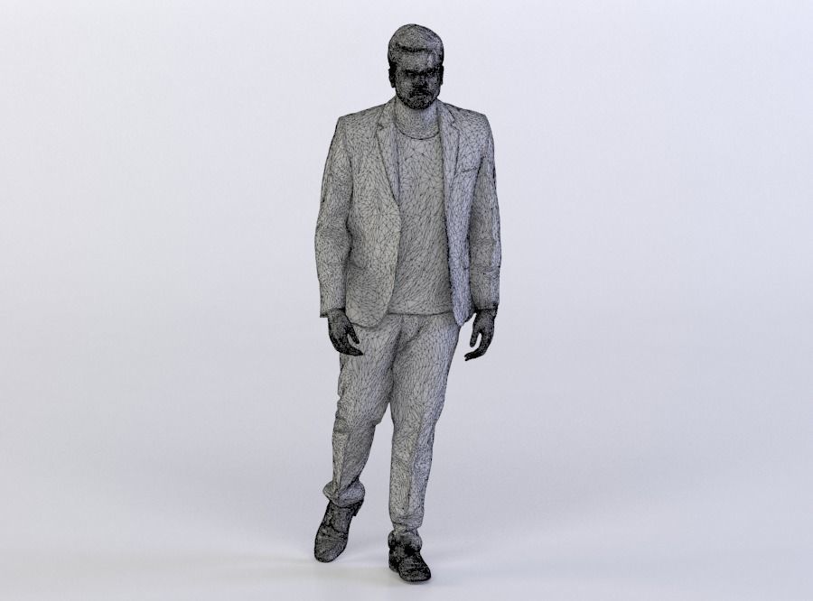 Amir 0091 Man in a Suit Walking towards Camera 3D model_4