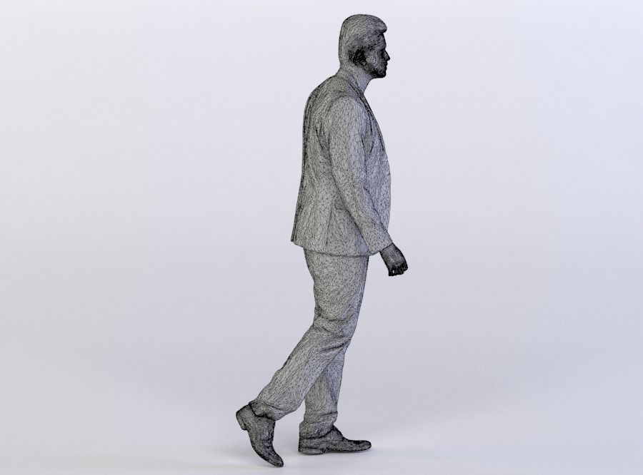 Amir 0091 Man in a Suit Walking towards Camera 3D model_7