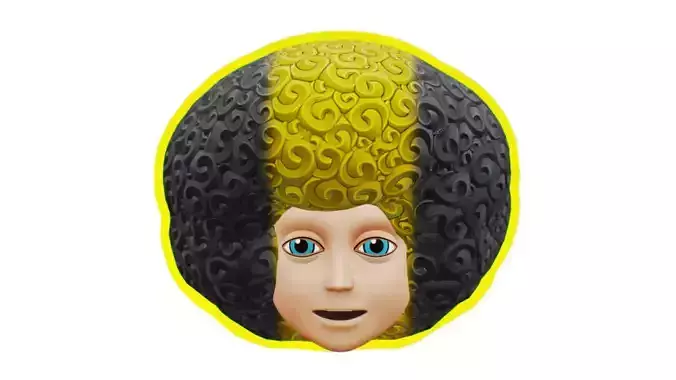 Afro Hairstyle - Unisex Clown Hair - Haircute Strip Wig 