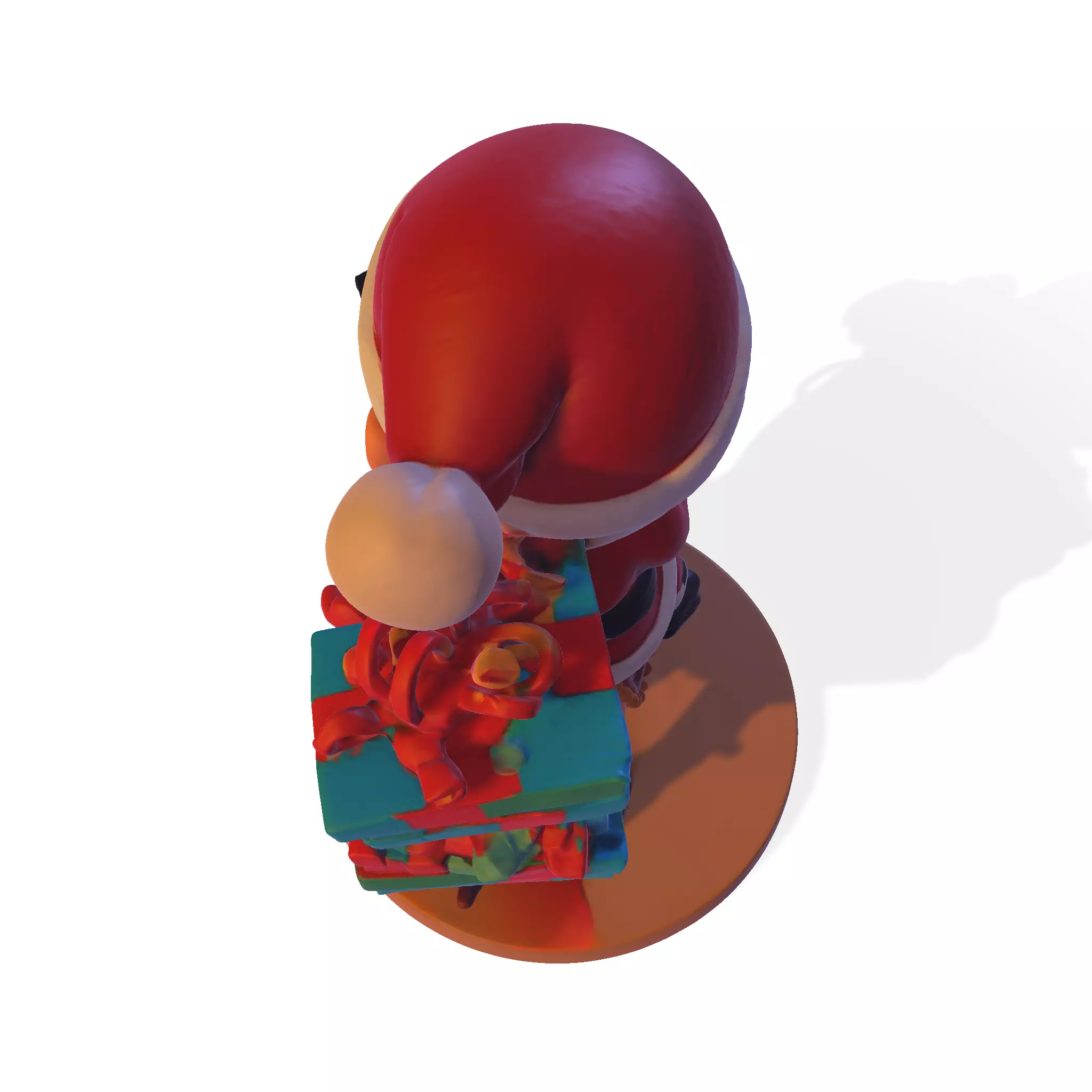 High Poly Santa Claus on Camel 3D Printable Figurine 3D print model_13