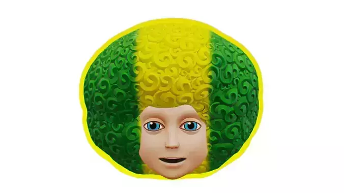 Afro Hairstyle - Unisex Clown Hair - Haircute Strip Wig 