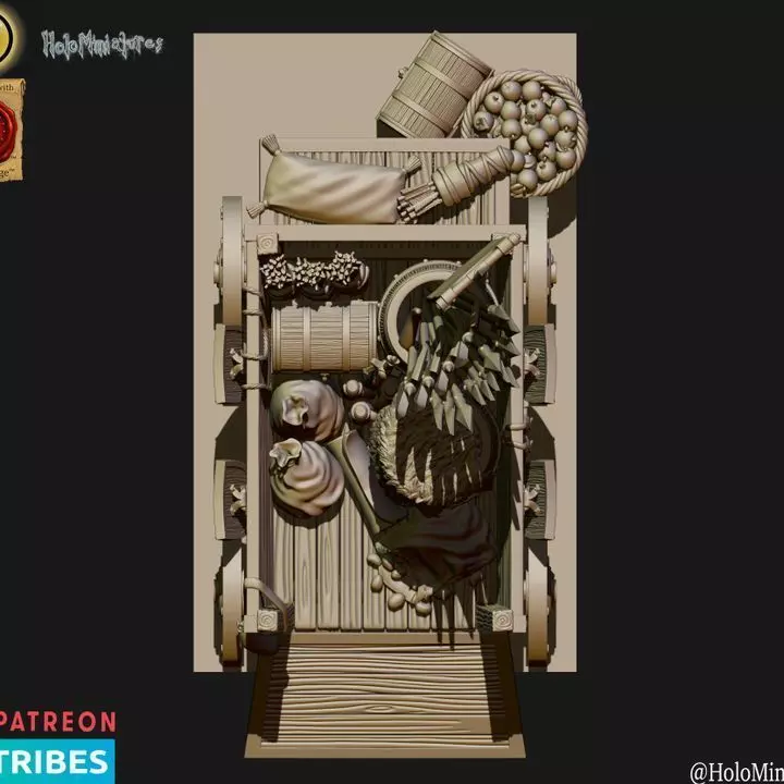 Universal Baggage train Objective marker 3D print model_1