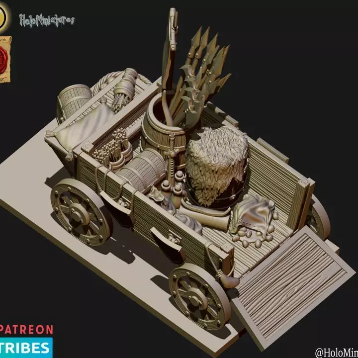 Universal Baggage train Objective marker 3D print model_0