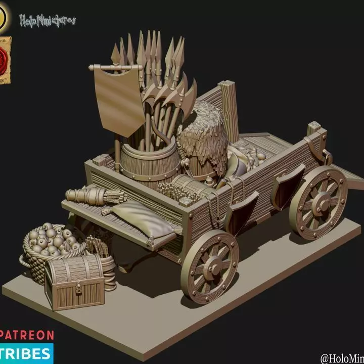 Universal Baggage train Objective marker 3D print model_3