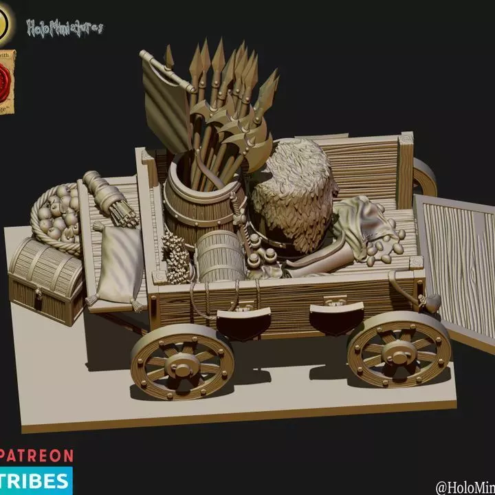 Universal Baggage train Objective marker 3D print model_6