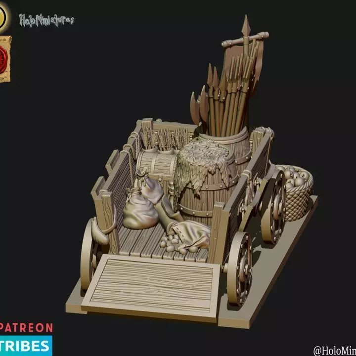 Universal Baggage train Objective marker 3D print model_4