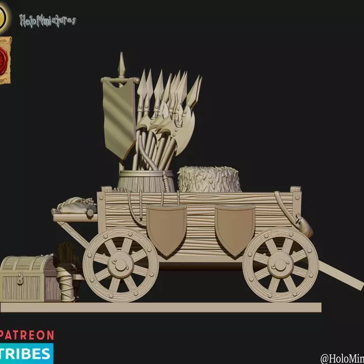 Universal Baggage train Objective marker 3D print model_9