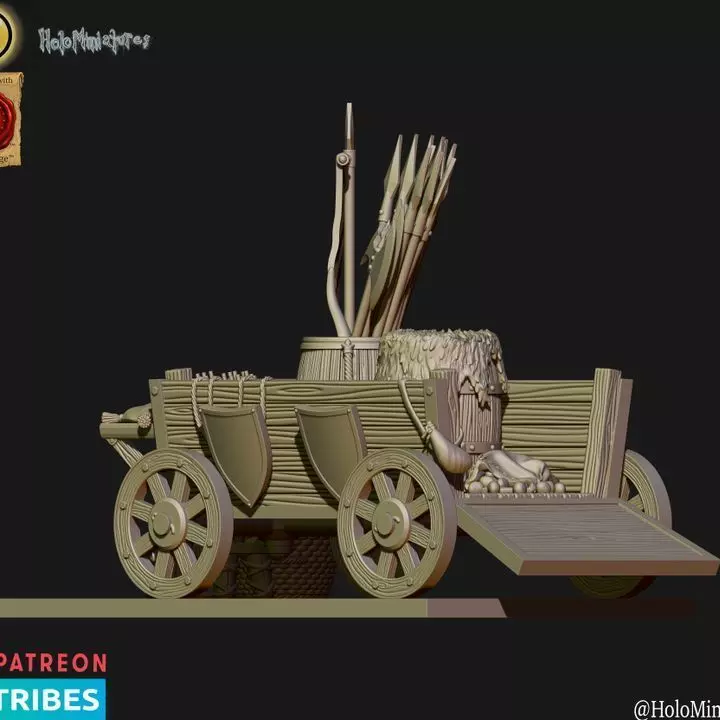 Universal Baggage train Objective marker 3D print model_7