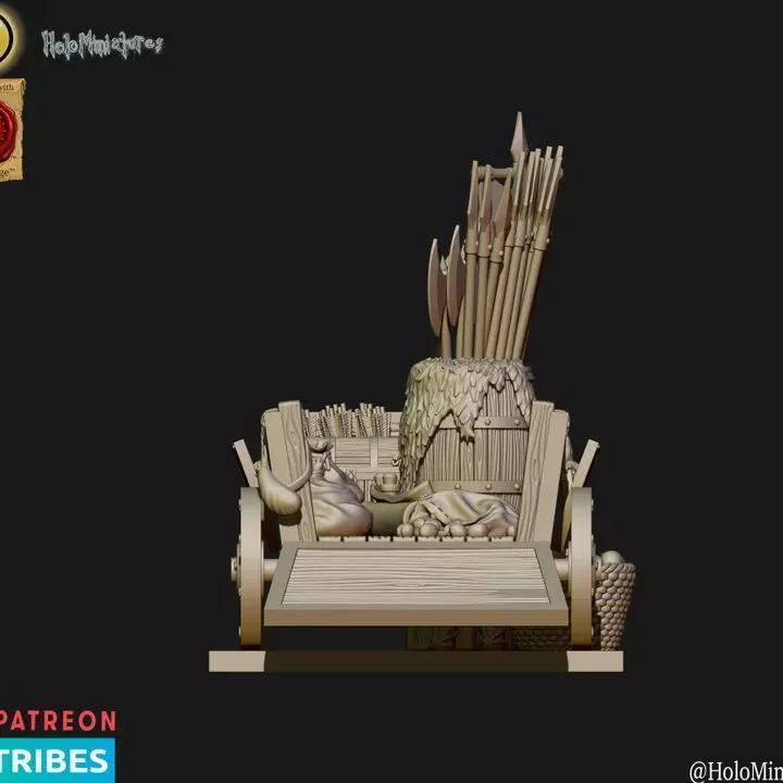 Universal Baggage train Objective marker 3D print model_8