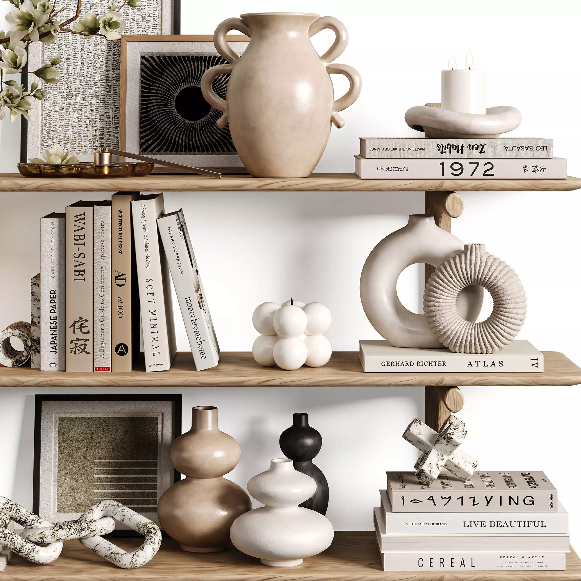 Nordic Harmony Decorative Shelf Set21 3D model_3