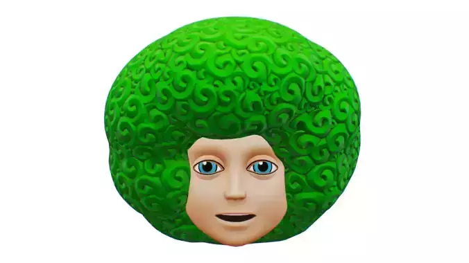 Afro Hairstyle - Unisex Clown Hair - Haircute Green Wig 