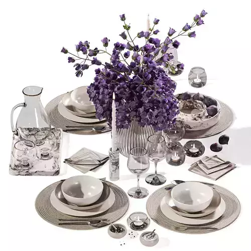 Purple Serenity Fig Coffee Table Set