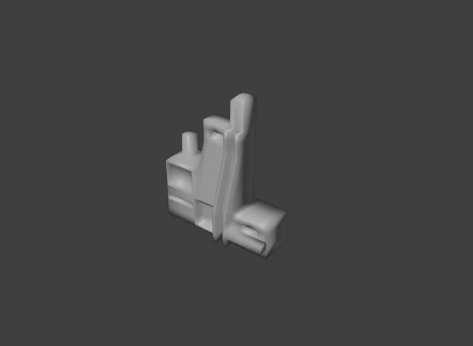 Industrial Factory Building Low-poly 3D model_17