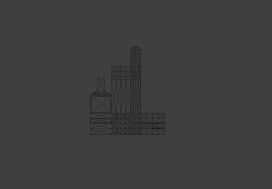 Industrial Factory Building Low-poly 3D model_24