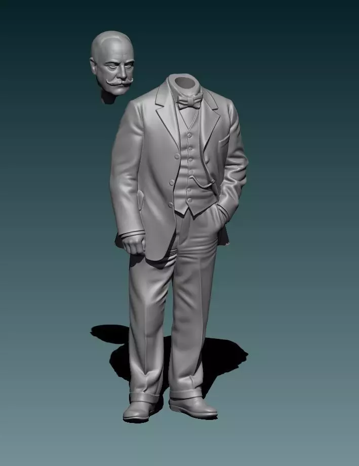 Indian Motorcycles Founder George Hendee 3D print model_2