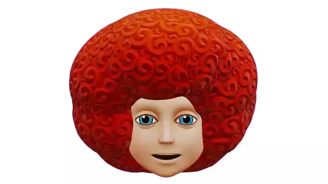 Afro Hairstyle - Unisex Clown Hair - Haircute Red Wig 