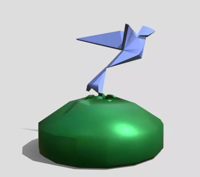 BIRD WIND SCULPTURE MINIATURE Free 3D model_0